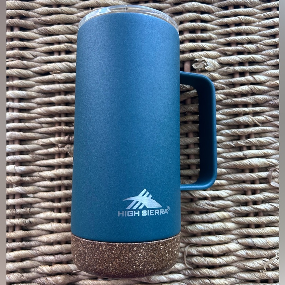 High Sierra Blue Insulated Travel Mug with Handle
